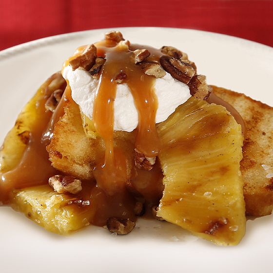 grilled-pineapple-shortcakes-salted-caramel-drizzle